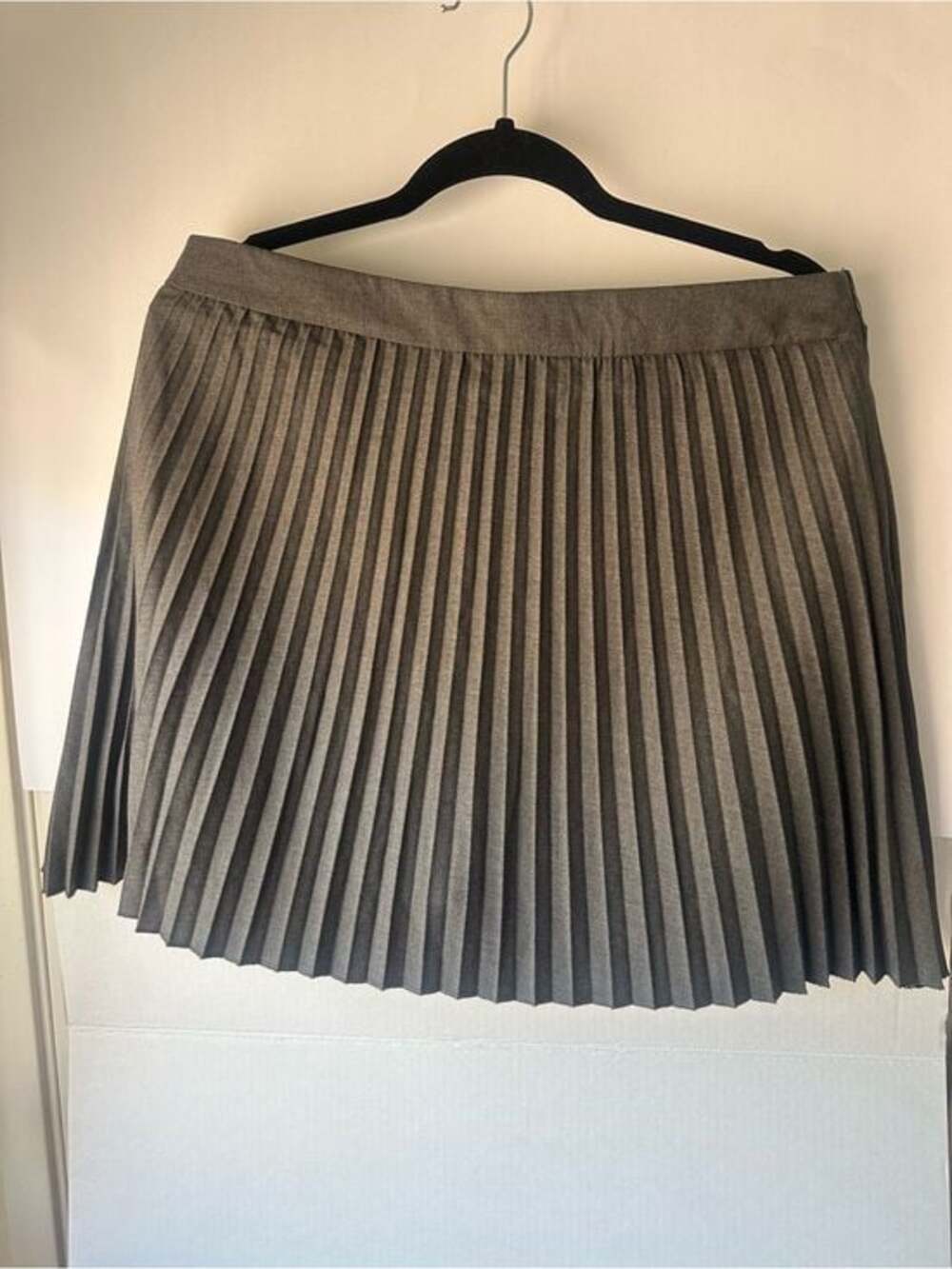 Jason Wu Taupe Pleated A-Line Mini Skirt